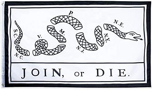 3x5FT Join or Die Flag Revolutionary War Ben Franklin Historic History Colonies