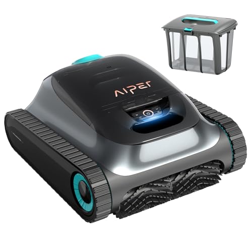 AIPER Scuba S1 Cordless Robotic Cleaner, Smart Navigation for Inground Pools up to 1,600 Sq.ft, Wall and Waterline Cleaning Vacuum