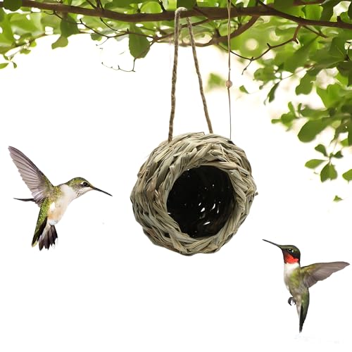 DoubleWood Casas De Beija-Flor Para Exterior, Pacote Com 4 Ninhos Suspensos, Cabana De Pássaros De G