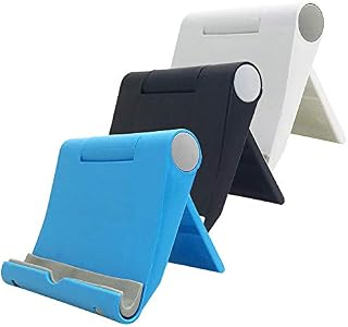 AFUNTA 3 Pack Multi-Angle Cell Phone Holder, Adjustable Foldable Desktop Phone Holder Tablet Stand Compatible iPhone XS/X/8/7 Plus/iPad, Galaxy Series Smartphone  3 Colors