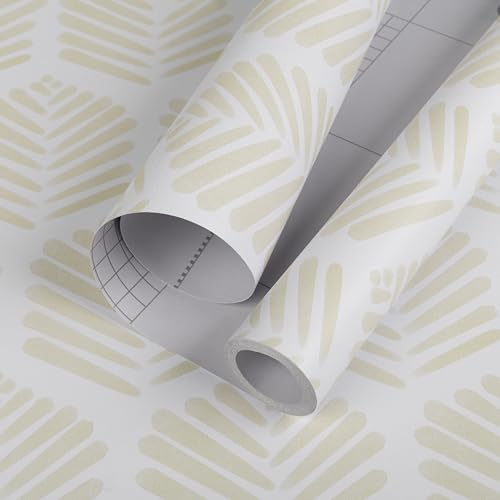 Hode Vinilo Adhesivo Muebles Pared Baño Cocina Armario, Papel Pintado Autoadhesivo, Papel Adesivos Impermeable Geométrico de Amarillo 44 x 600 cm