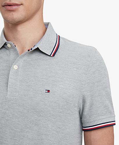 Image of Tommy Hilfiger Men's Short Sleeve Moisture Wicking Stretch Polo Shirt With Quick Dry + Uv Protection
