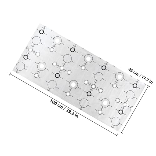Película adhesiva para ventana con patrón de círculos blanco y negro miniatura 2