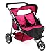 Mommy & Me Twin Doll Stroller with Free Carriage Bag - (Hot Pink)