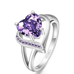 Purple Zirconia with White Gold Ring