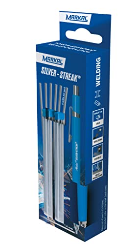 Marqueur métal Markal 22221 Silver-Streak crayon porte-mine industriel avec mines de rechange
