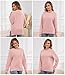 Tjukufpa Women Nursing Sweatshirt for Breastfeeding Hidden Zippers Nursing Tops Long Sleeve Comfortable Maternity Sweater Dirty Pink