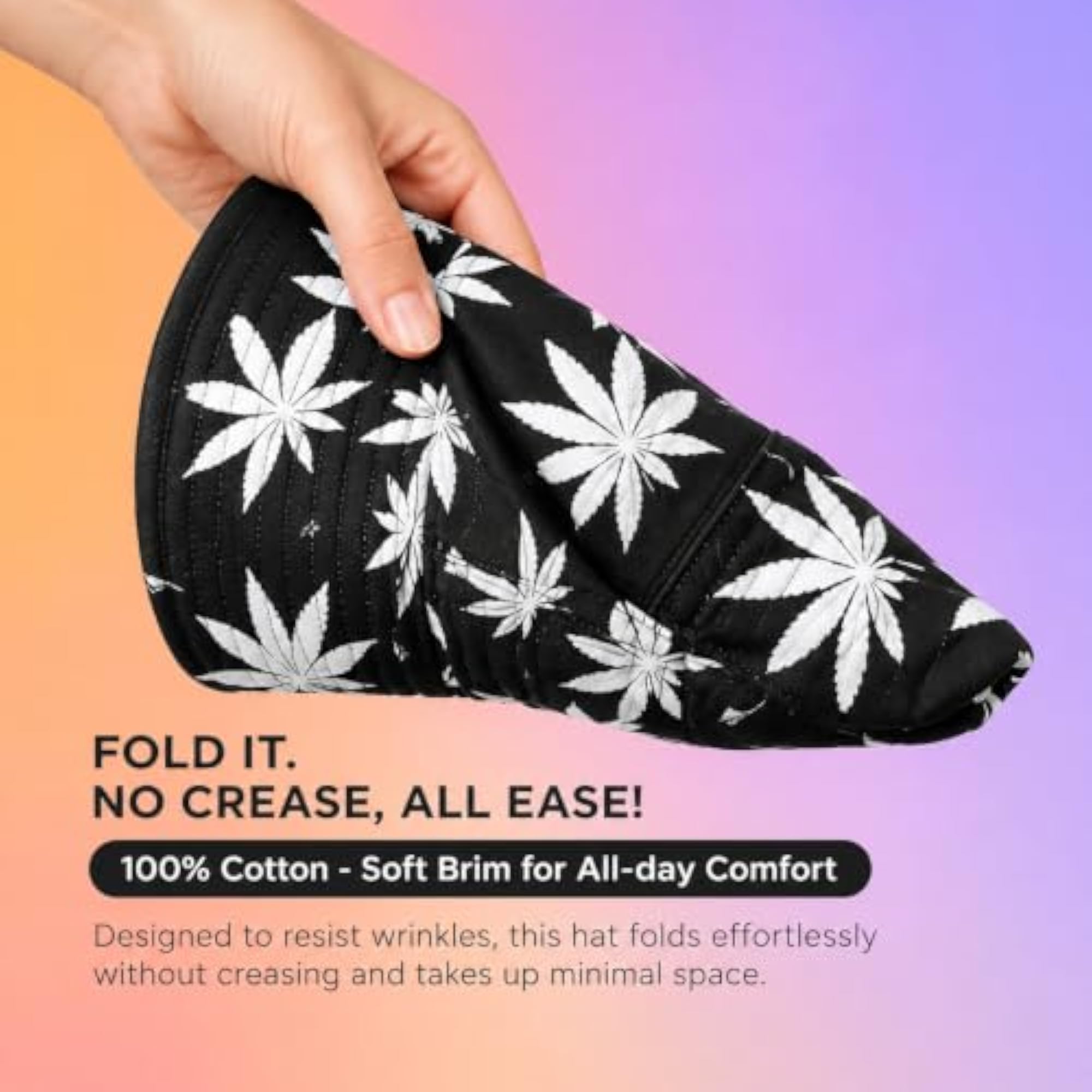 Cotton Adults Bucket Hat Summer UV Protection Beach Hat