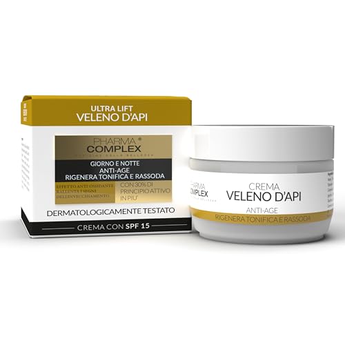 Crema facial para mujer, veneno de abejas, 50 ml, fabricada en Italia, antiarrugas, antiedad, tratamiento regenerador, hidratante, día de noche, cosméticos, belleza, idea regalo crema antiedad