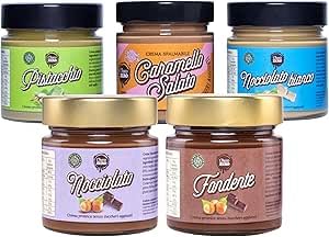Choco Zero – Crema Proteica Crema Spalmabile Senza Zuccheri Aggiunti, Senza Glutine, Senza Lattosio, Vegano Vasetto da 200 g (5 Pezzi, Mix Pack)