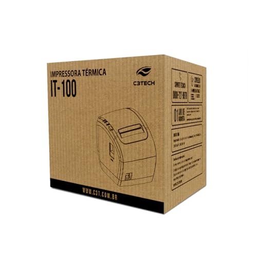 Impressora Termica de Recibos e Cupom C3Tech IT-100 USB e Lan, com guilhotina e serrilha, Sistema ES