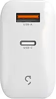 Geonav Carregador Universal SuperPower GaN Duo, 48W, 1 X USB-A e 1 X USB-C - tecnologias Quick Charge, Power Delivery, PPS**, CH48PDQCWT, Branco