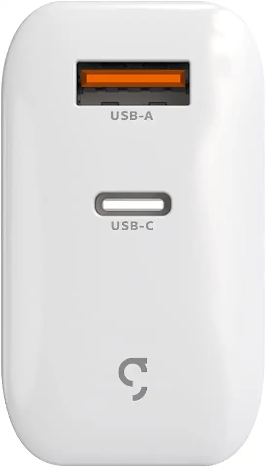 Geonav Carregador Universal SuperPower GaN Duo, 48W, 1 X USB-A e 1 X USB-C - tecnologias Quick Charge, Power Delivery, PPS**, CH48PDQCWT, Branco