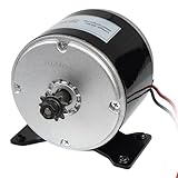 Dexepe 24V Electric Scooter Brushed Motor 350W Compatible with E Scooter Drive Speed Control Razor E300 E300S E325 MX350 MX400 Wind Turbine Go Karts E Bike Chain Drive Permanent Magnet Electric Motor