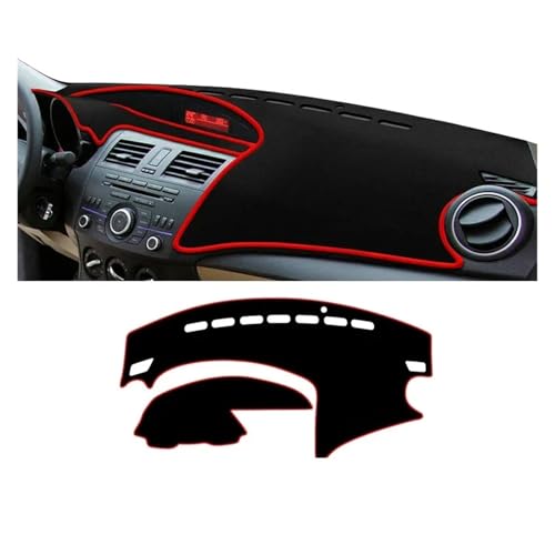 Alfombrilla de salpicadero para Mazda 3 M3 BL acabado elegante marrón oscuro