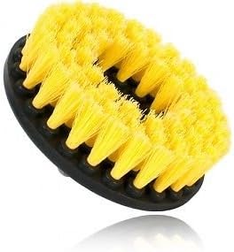 Miniatura 2 de 3pc alfombra alfombra 5" cepillo redondo wtaladro eléctrico accesorio cuidado y detallado herramienta