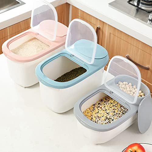 Tomaibaby Rice Storage Container Airtight Cereal Container Bin Food Container Dispenser for Rice Flour Cereal Kitchen Storage 8KG Pink