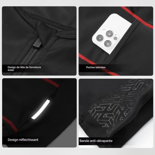 Santic Combinaison de triathlon pour homme - Leotard rembourré - Monopièce sans manches - Pro Triathlon-Anzug - Trisuit à manches courtes - Combinaison de cyclisme pour la natation, le cyclisme et la – vue 4