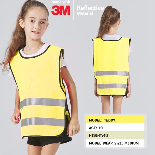 SIFE Colete de segurança infantil, feito com material reflexivo de 3 m, protege nossos jovens aventu