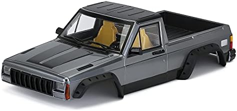 INJORA Unpainted 313mm Wheelbase Cherokee Pickup Truck Car Shell Kit for 1/10 RC Crawler Axial SCX10 & SCX10 II 90046 90047 (Grey)