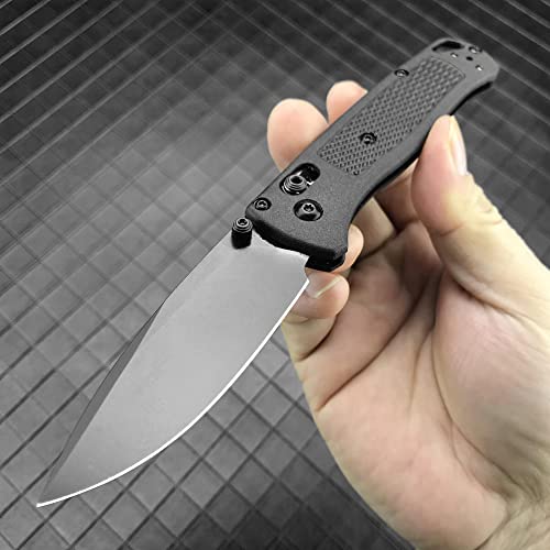 Daofeng Edc Black Lightweight Folding Pocket Knife Manual Thumb Studs Open Drop-Point Blade Plain Edge Coated Fiberglass Handle Axis Lock #TOP2