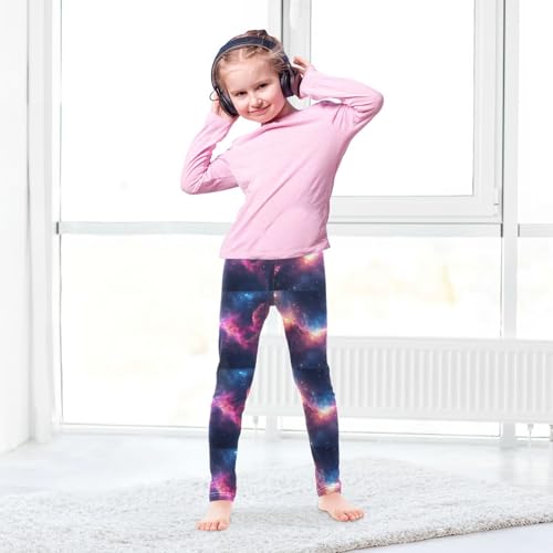 Boccsty Colorful Galaxy Pattern Girls Leggings Kids Yoga Pants Dance Active Tights 4T4