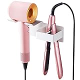LOXSUN Soporte para secador de pelo sin taladrar, soporte de metal para secador...