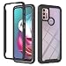 Produktbild Liner Hülle für Motorola Moto G10/Moto G20/Moto G30/Moto G10 Power, Durchsichtig Stoßfest Handyhülle Robuste Silikon Schutzhülle PC + TPU Bumper Case Cover - Schwarz