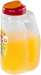 Pitchers For Drinks With Spout Lid, Plastic Pitcher For Fridge For Homemade Juice Drinks, Water, Tea - Easy To Store and Pour - 1 Gallon Jug Water Pitcher With Lid - BPA Free - 4 Quarts