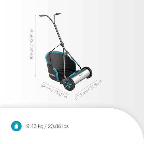 Gardena Manual Push Lawnmower Plus 400 Cylinder Lawnmowers: English Lawn, 40 cm Cutting Width, Cordless, with Grass Box, for lawns up to 250 m² (11765-20) - Image 5