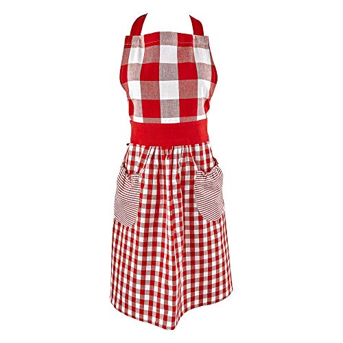 DII Gingham Check, Cotton, Red, Standard