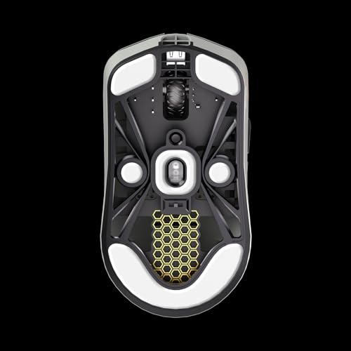 Image of Lamzu Maya X Wireless Gaming Mouse, Ultra Lightweight 47g, Optical Switch, Maximum 30000 DPI, Symmetrical, MCU Nordic 52840, Silver TTC Encoder, PAW3950 Sensor(Larger Maya) (Grey)