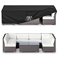 MR.COVER Patio Furniture Cover, Outdoor Sectional Sofa Set Cover Water Resistant General Purpose Rectangular 600D Heavy Duty Patio Table protection Size 108L x 82W x 28H inch