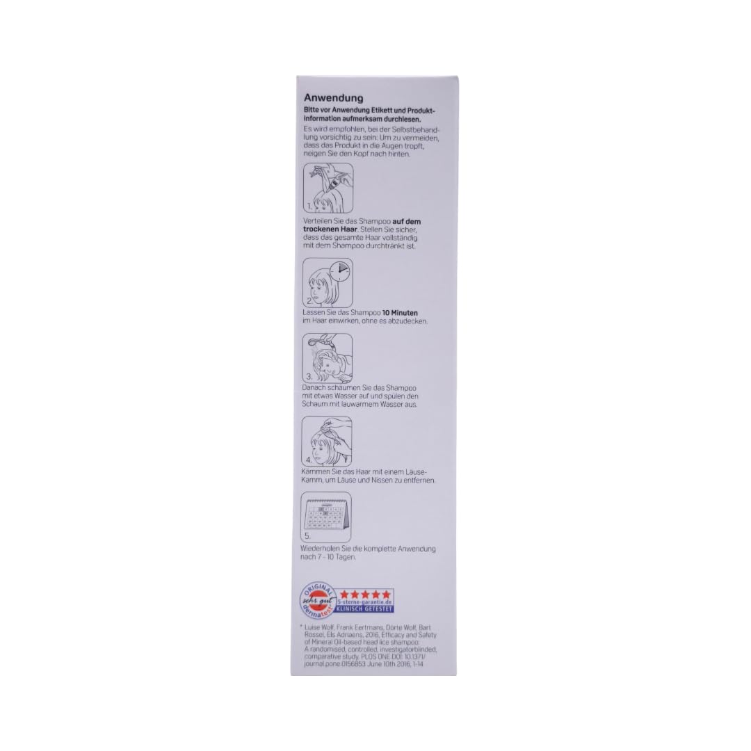 Mosquito med Läuse-Shampoo 10 100 ml + Mosquito Läuse-Kamm I Set zur Anwendung bei Läusen & Nissen I mit White-Oil I ab 1 Jahr I Haarpflege Set I mit Pharma Perle Duschgel