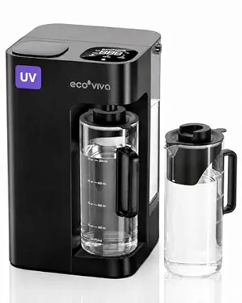 Ecoviva Mate 3 UV Countertop Reverse Osmosis Water Filter with Auto-Fill Pitchers