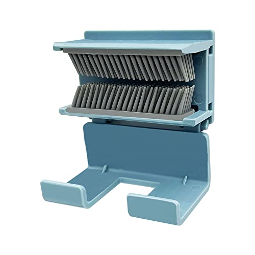 ILVISEST Shower Hair Catcher Wall Mount with Folding Hook,Hair Collector for Shower, Hair Grabber for Shower Wall, Shower Drain No Hair,Bathroom Wall Hair Collector for Bathtub Drain Reusable(Blue)