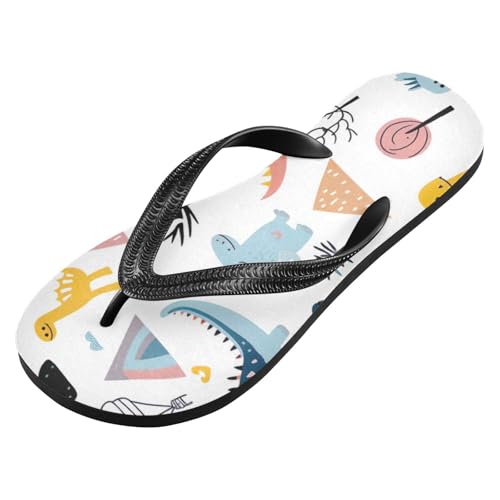 Mens Flip Flops Cute DinosaurSandal Flip Flops for Women Summer Beach Slipper 214B2702