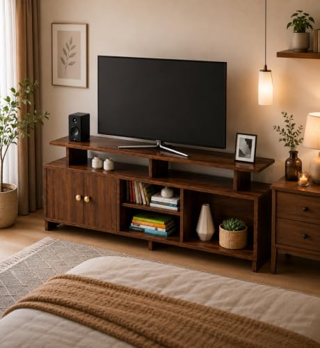 Image of Spyder Craft Marbay Engineered Wood TV Entertainment Unit Stand Setup Box /Tv Cabinet with with Adjustable Shelf, TV Console Table, Media Console Colombain (DIY-Do It by Your Self)