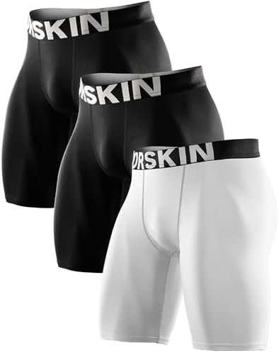 DRSKIN Men's 3, 2 or 1 Pack Compression Shorts Pants Tights Baselayer Sports Running Athletic Active Underwear Workout
