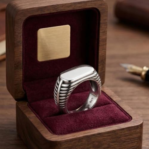Image of Parasmoni silver gens ring