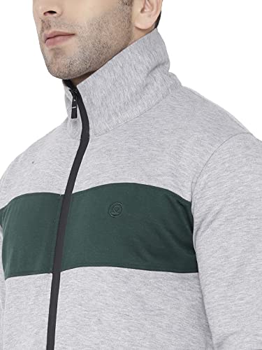 Image of CHKOKKO Fleece Men Winter Sports Running Zipper Collared Neck Stylish Jacket