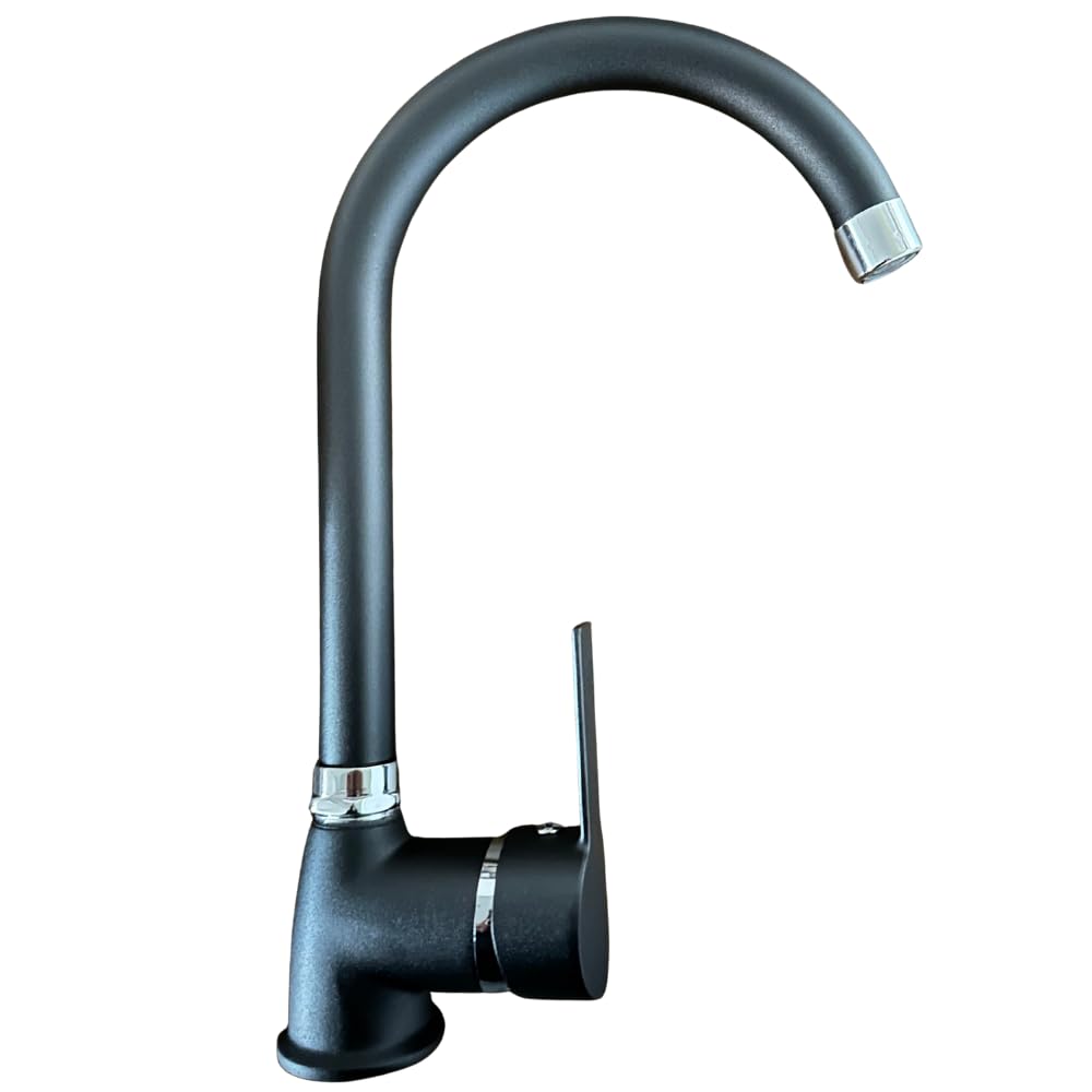 Edelstahl Küchenspüle 86x43,5 cm mit Küchenarmatur – Einbauspüle 1 Becken mit Abtropffläche – Spülbecken Edelstahl 304 rostfrei inkl. Siphon & Chrom-Armatur – Komplettset