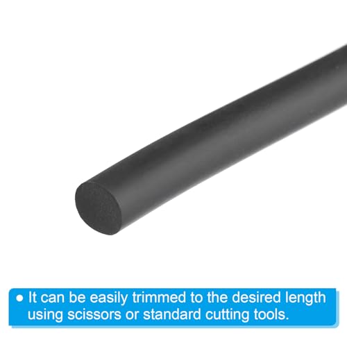 Image of PATIKIL 1 /4 Inch x 32.8 Feet Backer Rod, Hard Solid Nitrile Rubber Rope Caulk Crack Gaps Joint Filler Weather Stripping for Home Construction, Industrial Equipment Gasket DIY,Black