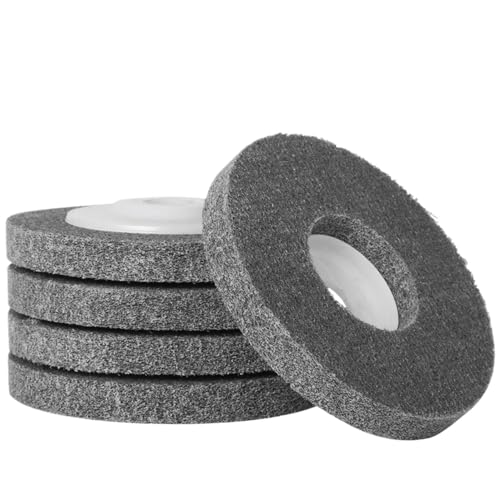 discos de láminas Rueda de pulido fibra nailon 4,5 pulgadas y 115 MM, disco abrasivo no tejido, diámetro 125MM, rectificado 7/8' for Metal