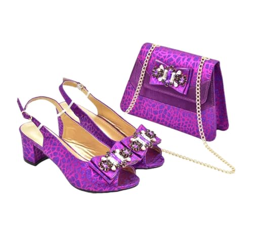 Escarpins de fête africains style italien avec pochette assortie de mariage