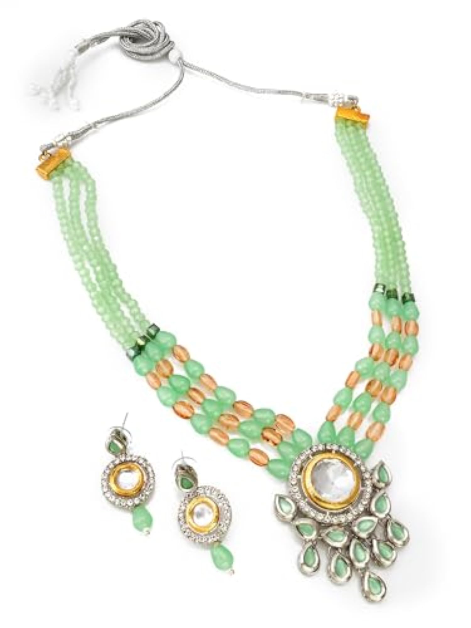 Stone Studded & Beaded Jewellery Set