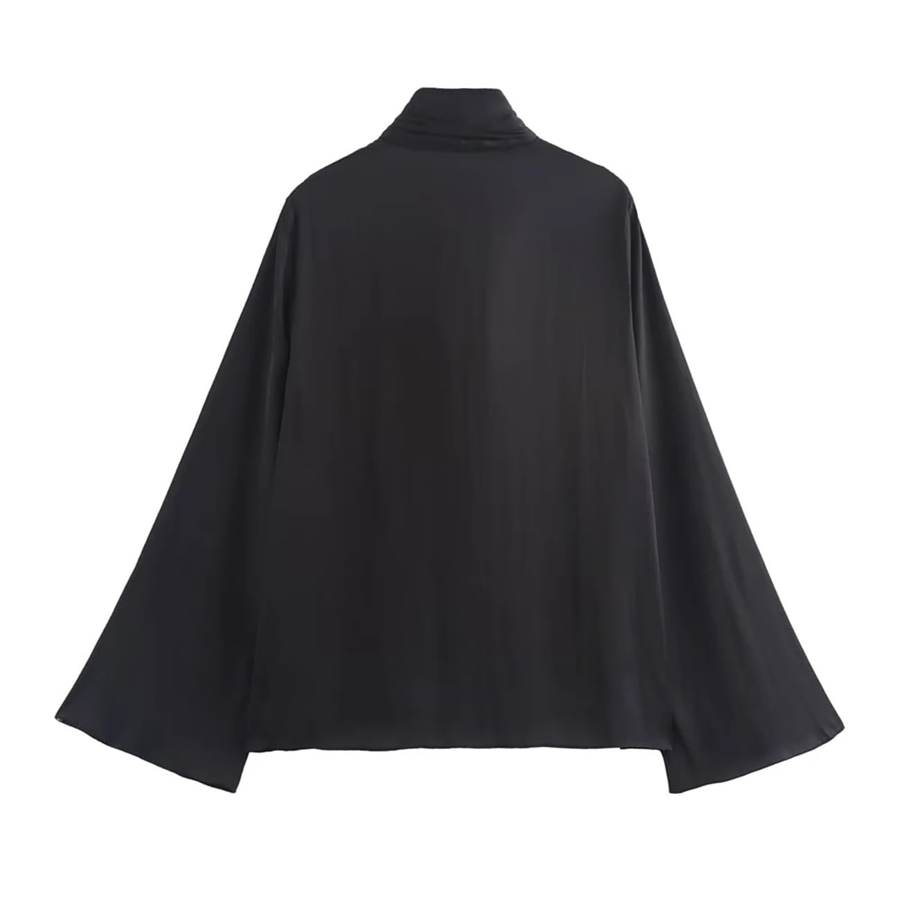 Chemise décontractée à manches longues pour femme avec nœud