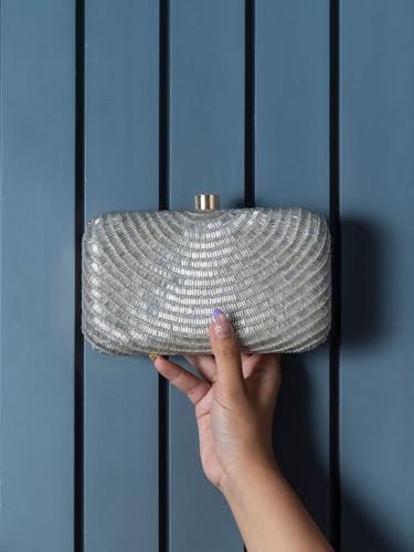 Image of THE TAN CLAN Glitz Hand Embroidered Party Clutches for women Purses Luxury Evening Handbags for ladies