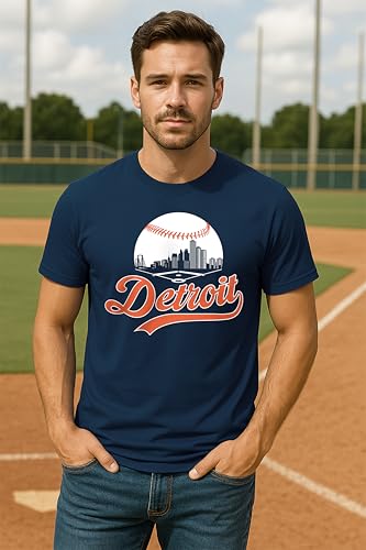 Baseball Shirt Fan Cityscape T-Shirt with Urban Skyline Graphic3