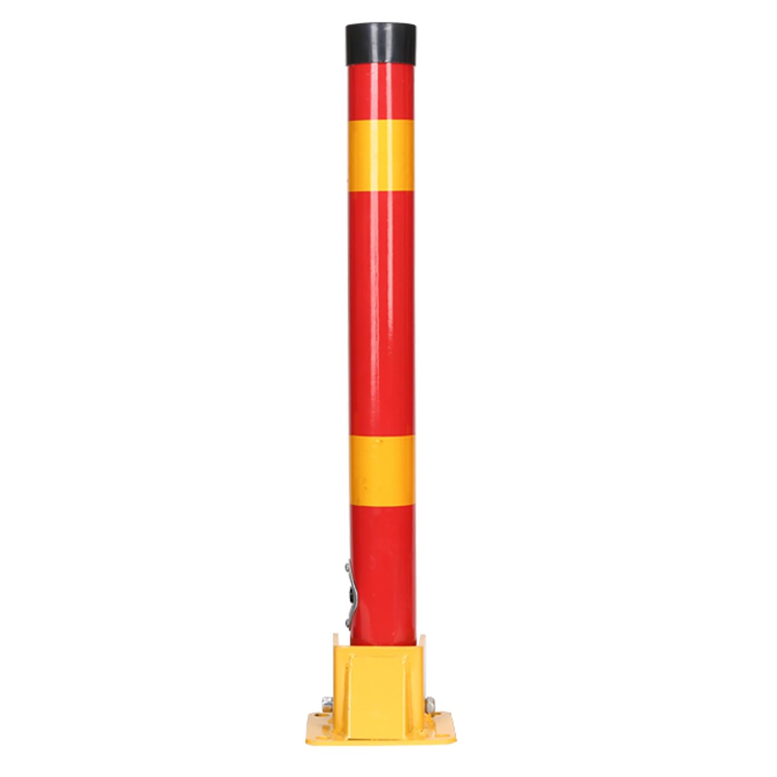 MOKLYF Safety Bollard, Driveway Garage Security Post, Road Pile Traffic Facility for Warning, Driveway Parking Interceptor Bollard, for Parking, Road Safety (Red (1pcs))